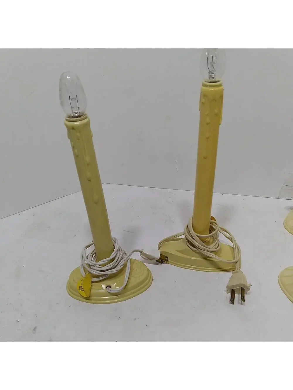 Vintage Christmas Window Single Plastic Wax Drip Candle Candolier Lot Of 7